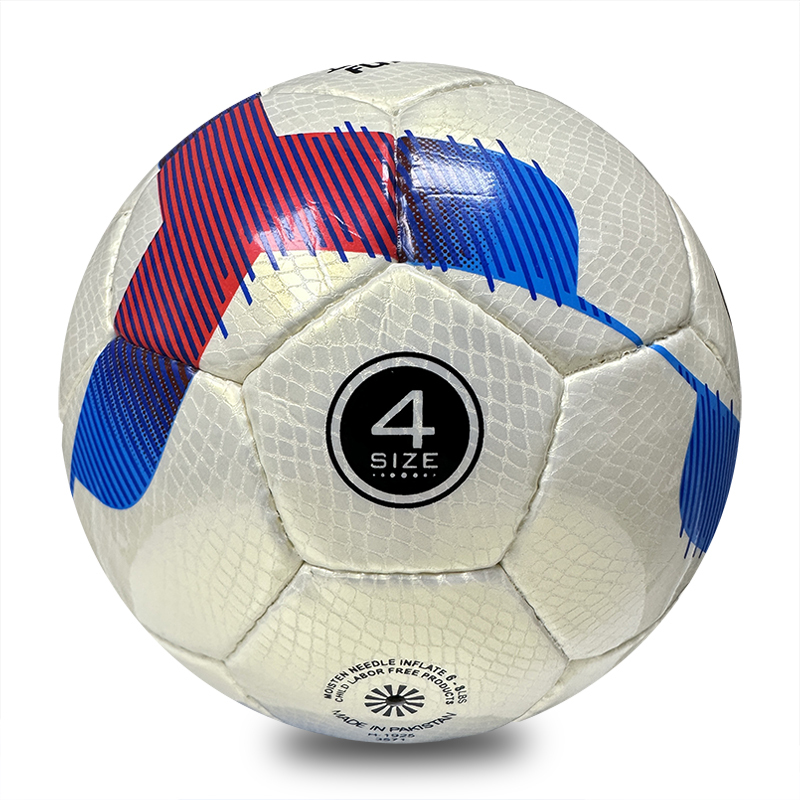 Factory Direct Hand-Stitched Size 4 Low Bounce Soccer Ball for Youth Training with Custom LOGO Printing Durable PU,Blue Arc Sports