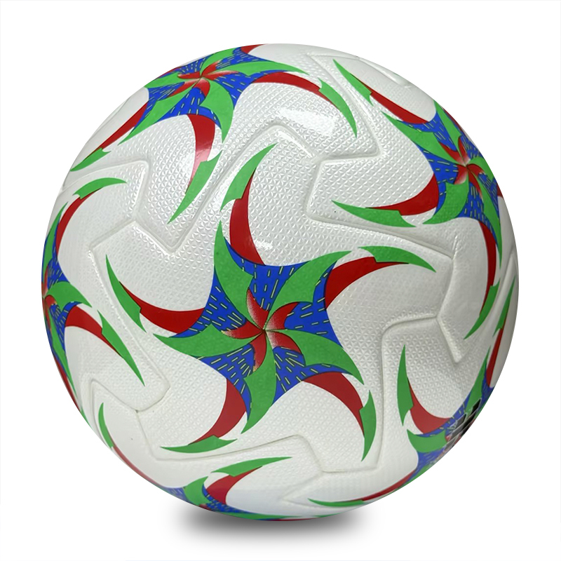 Competition Grade Thermal Bonded Size 5 Football, Waterproof Abrasion Resistant PU Material, Durable Soccer Ball for Outdoor Training, Match and Recreation,Blue Arc Sports