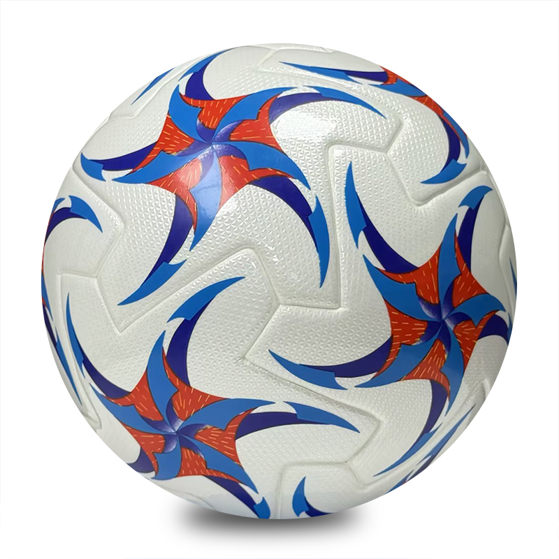 Competition Grade Thermal Bonded Size 5 Football, Waterproof Abrasion Resistant PU Material, Durable Soccer Ball for Outdoor Training, Match and Recreation,Blue Arc Sports