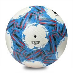 Factory Direct Thermal Bonded Size 5 Soccer Ball, Waterproof and Wear Resistant PU Leather, Durable Football for Adult Team Training and Official Match,Blue Arc Sports