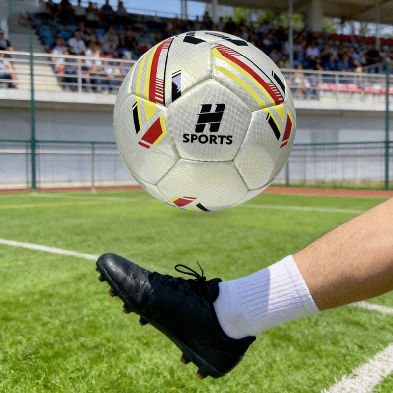 Professional Hand Sewn Size 5 Low Bounce Soccer Ball for Youth Training and Match Practice Factory Direct Custom Logo,Blue Arc Sports