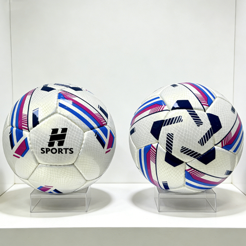 Professional Hand Sewn Size 5 Low Bounce Soccer Ball for Youth Training and Match Practice Factory Direct Custom Logo,Blue Arc Sports