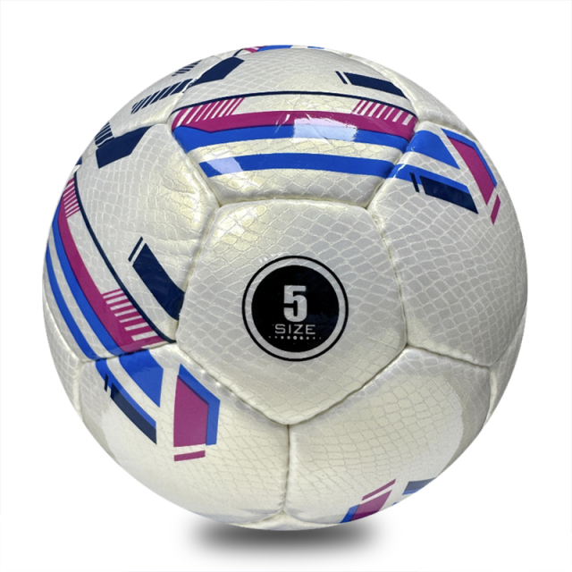 Professional Hand Sewn Size 5 Low Bounce Soccer Ball for Youth Training and Match Practice Factory Direct Custom Logo,Blue Arc Sports