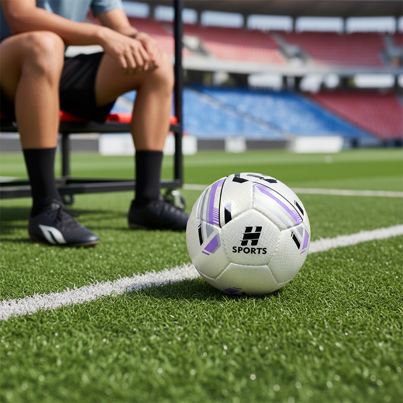 Professional Hand Sewn Size 5 Low Bounce Soccer Ball for Youth Training and Match Practice Factory Direct Custom Logo,Blue Arc Sports