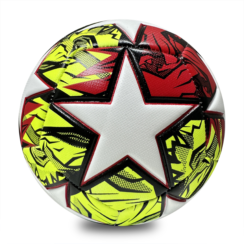 Machine Sewing Soccer Ball Size 5 PU Outdoor Match Ball High Quality Custom Logo Cheap Factory Direct Sale Best Seller for Youth Training,Blue Arc Sports