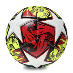 Machine Sewing Soccer Ball Size 5 PU Outdoor Match Ball High Quality Custom Logo Cheap Factory Direct Sale Best Seller for Youth Training,Blue Arc Sports