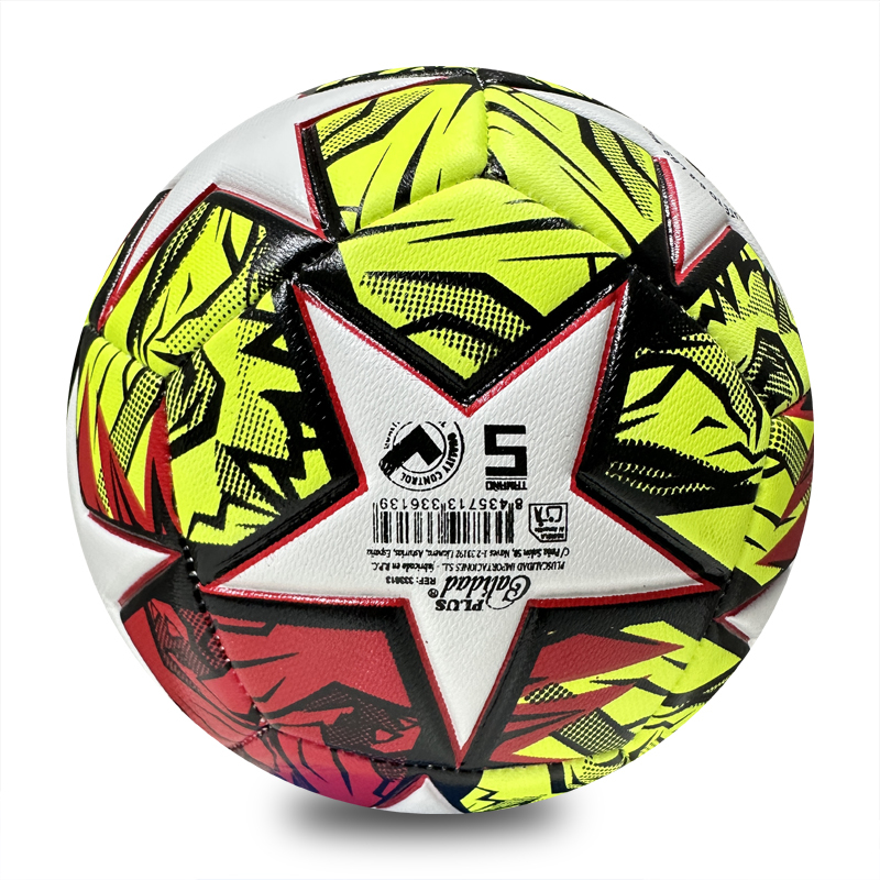 Machine Sewing Soccer Ball Size 5 PU Outdoor Match Ball High Quality Custom Logo Cheap Factory Direct Sale Best Seller for Youth Training,Blue Arc Sports