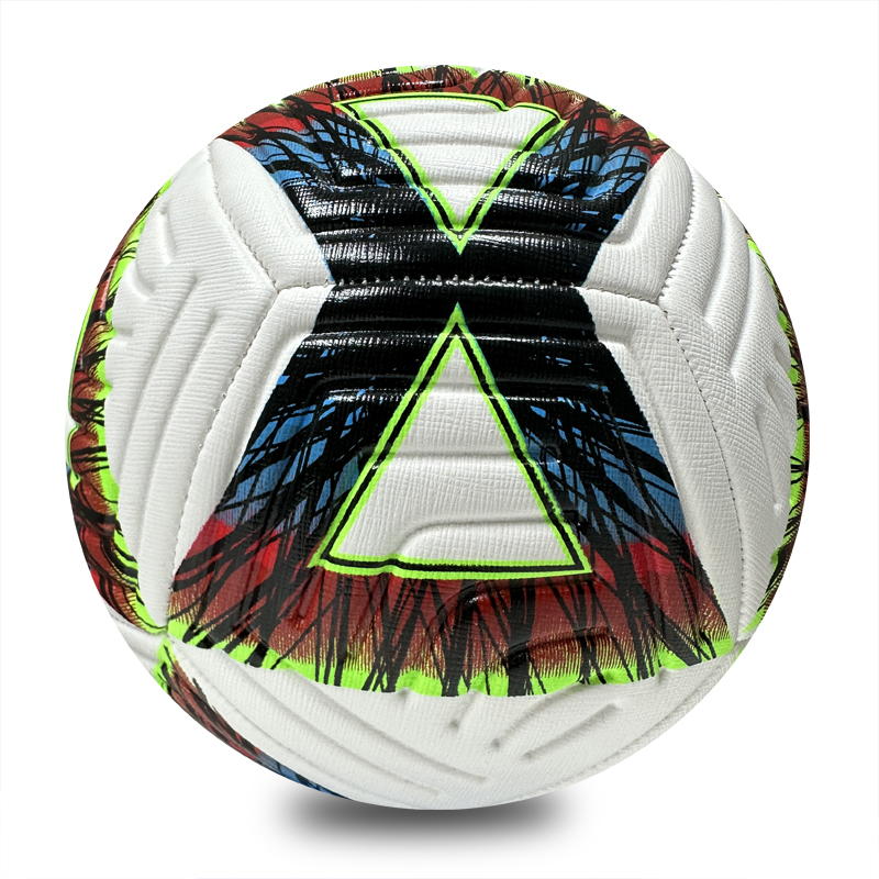 Soccer Ball Size 5 Machine Sewing PU Outdoor Match Ball High Quality Custom Logo Factory Direct Cheap Best Seller Youth Training Competitive Matches,Blue Arc Sports