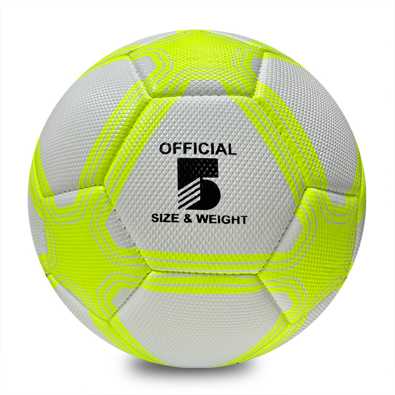 Durable Machine Sewing Soccer Ball Size 5 PU Outdoor Match Ball High Quality Custom Logo Factory Direct Price Best Seller for Sports,Blue Arc Sports