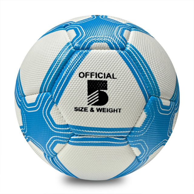 Durable Machine Sewing Soccer Ball Size 5 PU Outdoor Match Ball High Quality Custom Logo Factory Direct Price Best Seller for Sports,Blue Arc Sports