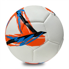 High Quality Machine Sewing Soccer Ball Size 5 PU Outdoor Match Ball Custom Logo Factory Price for Training Competitive Games,Blue Arc Sports