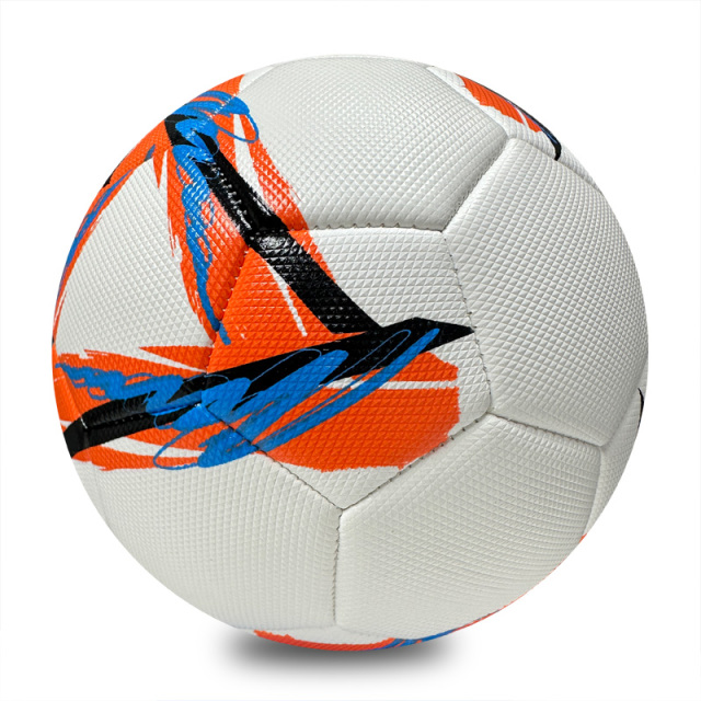 High Quality Machine Sewing Soccer Ball Size 5 PU Outdoor Match Ball Custom Logo Factory Price for Training Competitive Games,Blue Arc Sports