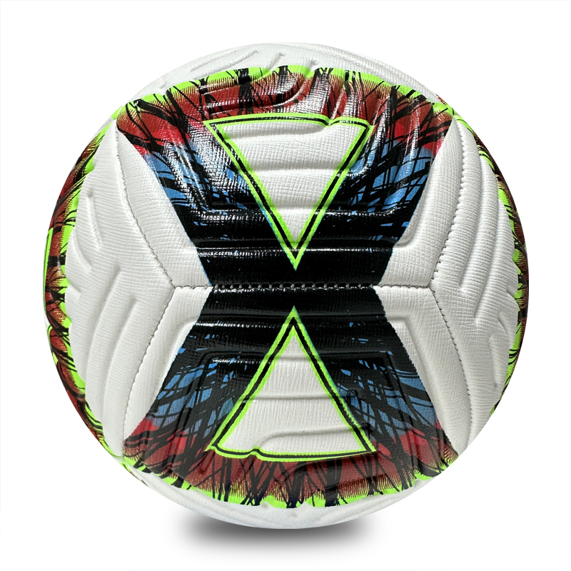 Soccer Ball Size 5 Machine Sewing PU Outdoor Match Ball High Quality Custom Logo Factory Direct Cheap Best Seller Youth Training Competitive Matches,Blue Arc Sports