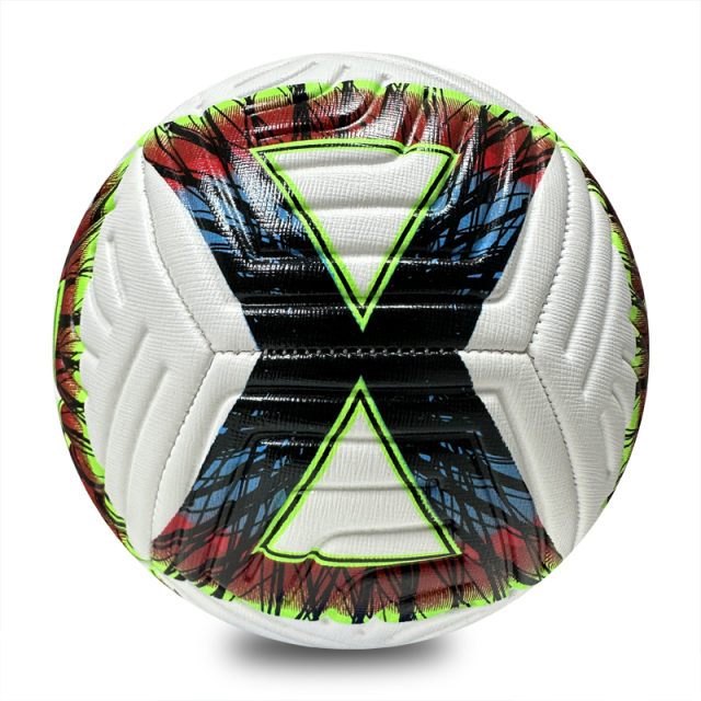Soccer Ball Size 5 Machine Sewing PU Outdoor Match Ball High Quality Custom Logo Factory Direct Cheap Best Seller Youth Training Competitive Matches,Blue Arc Sports