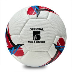 High Quality Machine Sewing Soccer Ball Size 5 PU Outdoor Match Ball Custom Logo Factory Price for Training Competitive Games,Blue Arc Sports