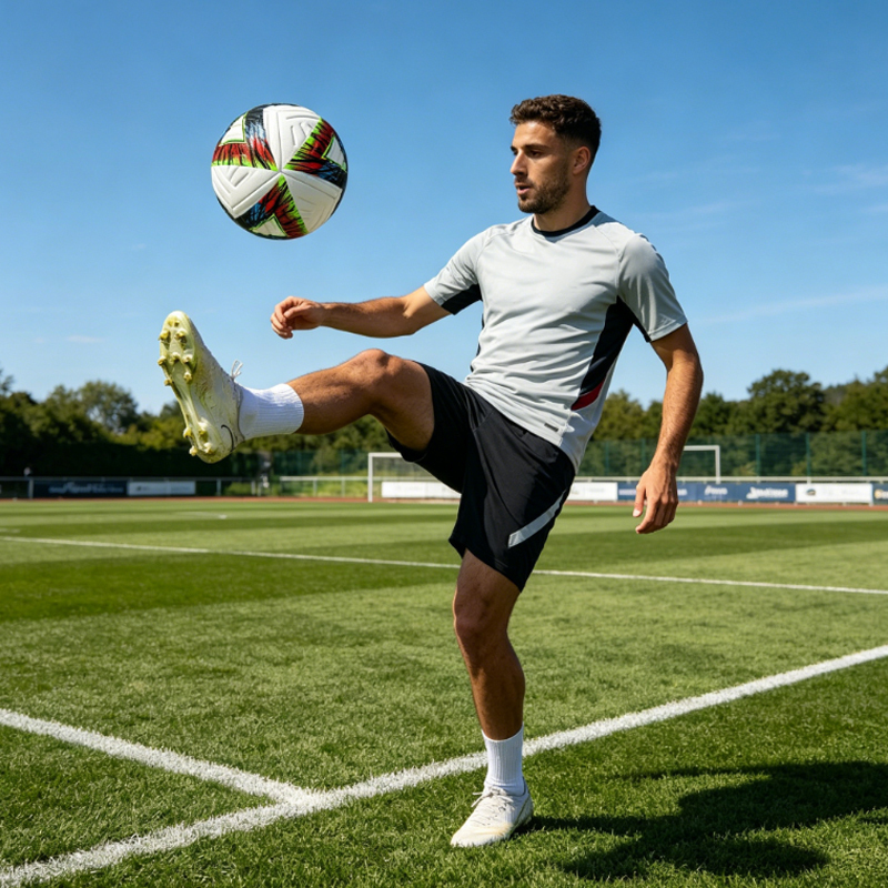 Soccer Ball Size 5 Machine Sewing PU Outdoor Match Ball High Quality Custom Logo Factory Direct Cheap Best Seller Youth Training Competitive Matches,Blue Arc Sports