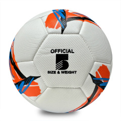 High Quality Machine Sewing Soccer Ball Size 5 PU Outdoor Match Ball Custom Logo Factory Price for Training Competitive Games,Blue Arc Sports