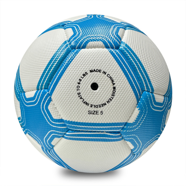 Durable Machine Sewing Soccer Ball Size 5 PU Outdoor Match Ball High Quality Custom Logo Factory Direct Price Best Seller for Sports,Blue Arc Sports