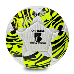 Machine Sewing Soccer Ball Size 5 PU Outdoor Match High Quality Custom Logo Competitive Price Best Seller for Youth Training Competition,Blue Arc Sports