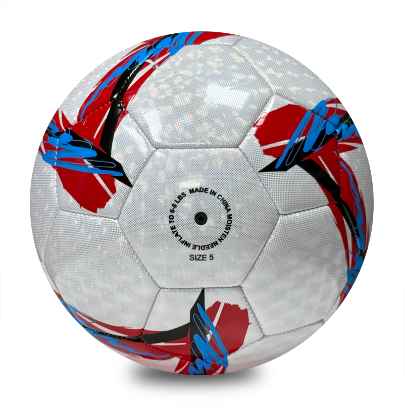 Factory Direct Sale Machine Sewing Soccer Ball Size 5 PU Outdoor Match High Quality Custom Logo Low Price Best Seller Training Ball,Blue Arc Sports