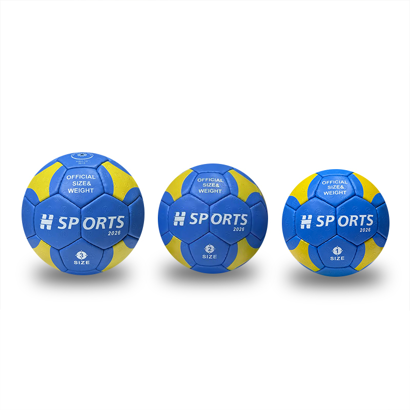 Professional Size 1/2/3 Rubber Handball High Rebound Durable PU for Competition and Training Wholesale Customized Logo,Blue Arc Sports