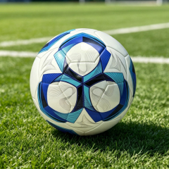 Superior Thermal Bonded Size 5 Football, Waterproof Durable Abrasion Resistant PU, Soccer Ball for Official Match, Training and Team Sports Competition,Arc Bleu Sports