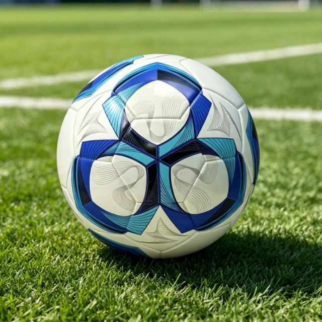 Superior Thermal Bonded Size 5 Football, Waterproof Durable Abrasion Resistant PU, Soccer Ball for Official Match, Training and Team Sports Competition,Arc Bleu Sports
