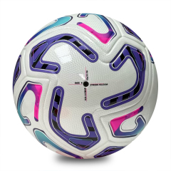 Thermal Bonded Size 5 Soccer Ball with Waterproof Abrasion Resistant PU Surface, Durable Professional Football for Training, Match and Indoor Outdoor Play,Blue Arc Sports