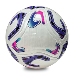 Thermal Bonded Size 5 Soccer Ball with Waterproof Abrasion Resistant PU Surface, Durable Professional Football for Training, Match and Indoor Outdoor Play,Blue Arc Sports