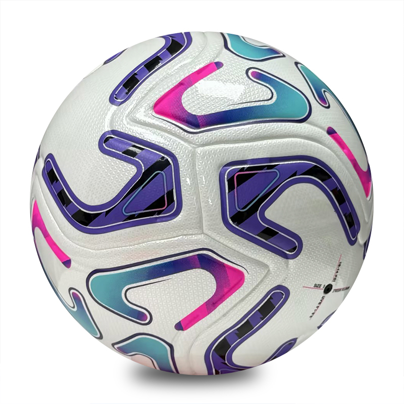 Thermal Bonded Size 5 Soccer Ball with Waterproof Abrasion Resistant PU Surface, Durable Professional Football for Training, Match and Indoor Outdoor Play,Blue Arc Sports