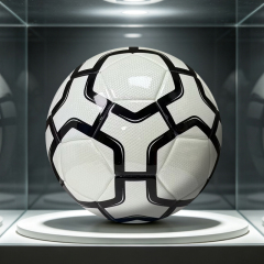 Quality Thermal Bonded Size 5 Football, Waterproof and Wear Resistant Durable Cover, PU Soccer Ball for Adult Training, Match and Team Sports Activities,Arc Bleu Sports