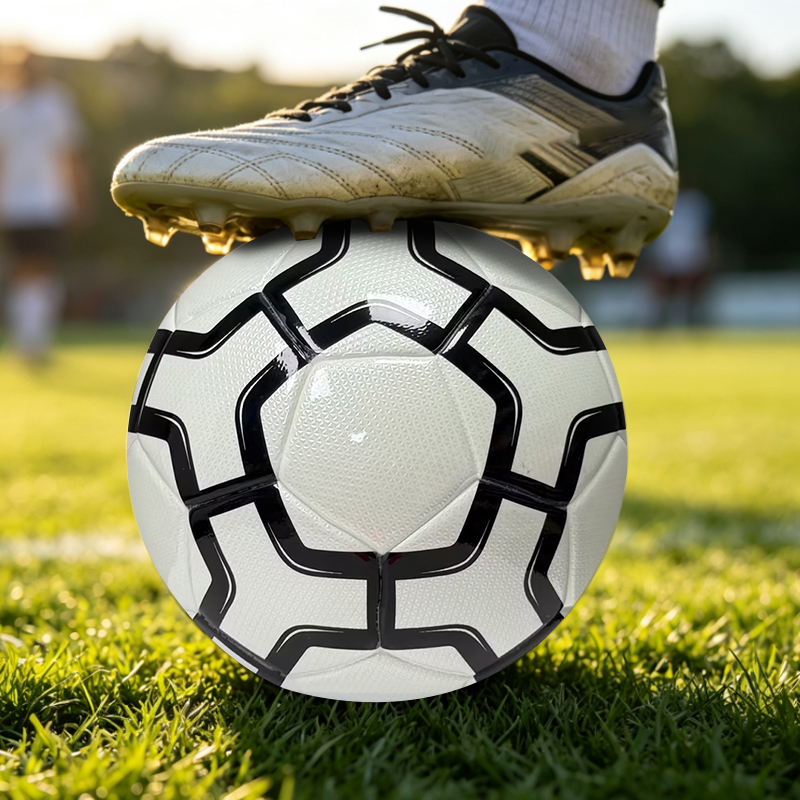 Quality Thermal Bonded Size 5 Football, Waterproof and Wear Resistant Durable Cover, PU Soccer Ball for Adult Training, Match and Team Sports Activities,Arc Bleu Sports