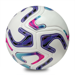 Thermal Bonded Size 5 Soccer Ball, Waterproof Durable Abrasion Resistant PU Cover, Professional Football for Adult Outdoor Indoor Training and Match,Blue Arc Sports
