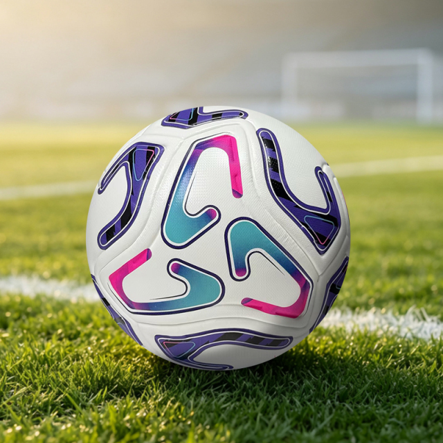 Thermal Bonded Size 5 Soccer Ball, Waterproof Durable Abrasion Resistant PU Cover, Professional Football for Adult Outdoor Indoor Training and Match,Blue Arc Sports