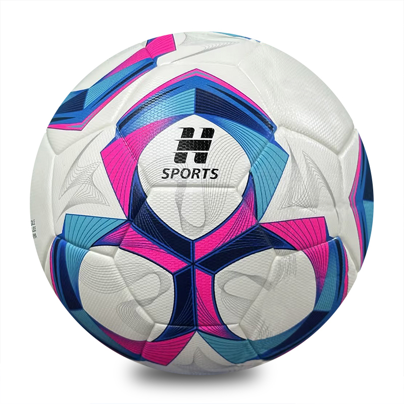 OEM/ODM 2026 Custom Logo Official Size 5 Soccer Ball Hot Thermal Bonded Leather Football for Training and Matches Football Ball,Blue Arc Sports