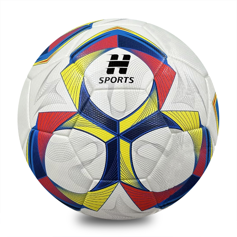OEM/ODM 2026 Custom Logo Official Size 5 Soccer Ball Hot Thermal Bonded Leather Football for Training and Matches Football Ball,Blue Arc Sports