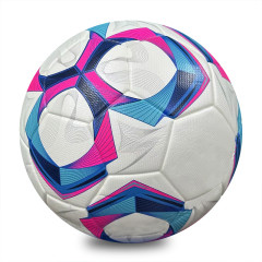 OEM/ODM 2026 Custom Logo Official Size 5 Soccer Ball Hot Thermal Bonded Leather Football for Training and Matches Football Ball,Blue Arc Sports