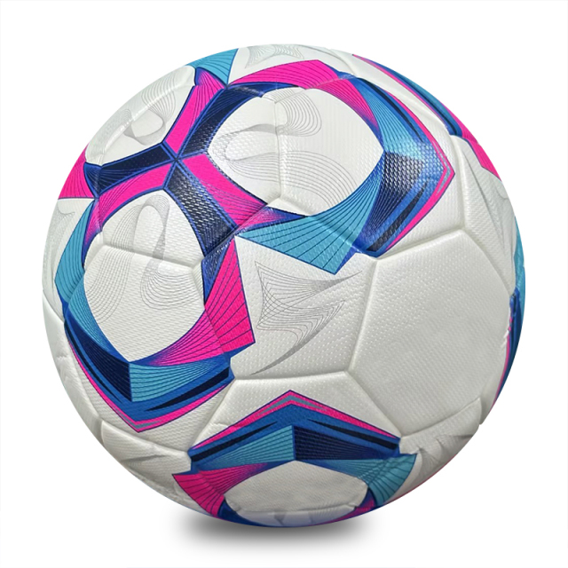 OEM/ODM 2026 Custom Logo Official Size 5 Soccer Ball Hot Thermal Bonded Leather Football for Training and Matches Football Ball,Blue Arc Sports