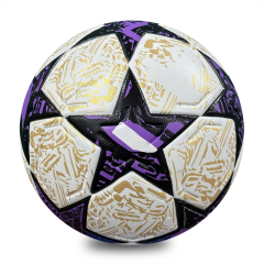 Professional Size 5 Thermal Bonded Ball Custom Team Sports Equipment PU Leather Soccer Training Football Custom Logo,Blue Arc Sports