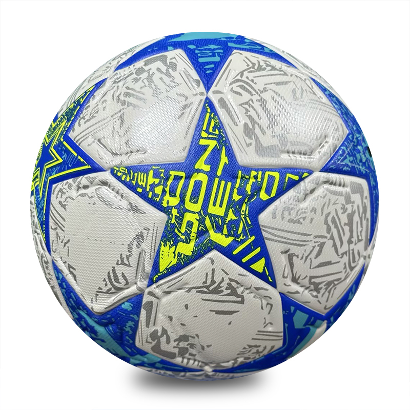 Professional Size 5 Thermal Bonded Ball Custom Team Sports Equipment PU Leather Soccer Training Football Custom Logo,Blue Arc Sports