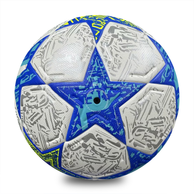 Professional Size 5 Thermal Bonded Ball Custom Team Sports Equipment PU Leather Soccer Training Football Custom Logo,Blue Arc Sports