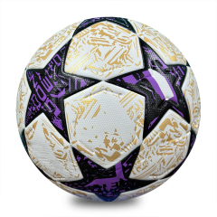 Professional Size 5 Thermal Bonded Ball Custom Team Sports Equipment PU Leather Soccer Training Football Custom Logo,Blue Arc Sports
