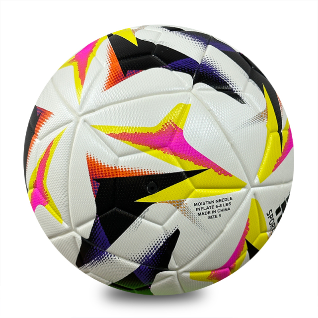 High Quality Professional Customized Size 5 Soccer Ball PU Leather Match Football Training Custom Logo Factory Price,Blue Arc Sports