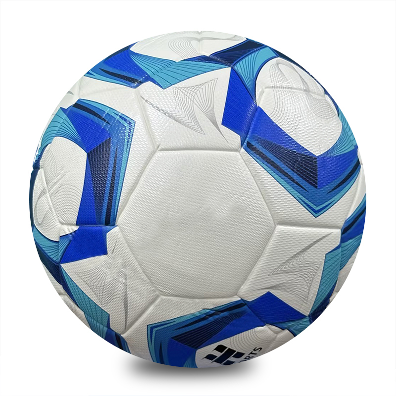OEM/ODM 2026 Custom Logo Official Size 5 Soccer Ball Hot Thermal Bonded Leather Football for Training and Matches Football Ball,Blue Arc Sports