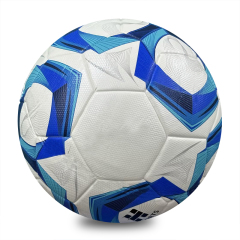 OEM/ODM 2026 Custom Logo Official Size 5 Soccer Ball Hot Thermal Bonded Leather Football for Training and Matches Football Ball,Blue Arc Sports