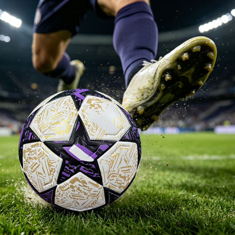 Professional Size 5 Thermal Bonded Ball Custom Team Sports Equipment PU Leather Soccer Training Football Custom Logo,Blue Arc Sports