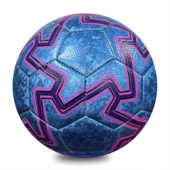 Factory Direct Wholesale Customized Size 5 Machine-Stitched PVC Footballs Durable for Stadium & Training Ground Use,Blue Arc Sports