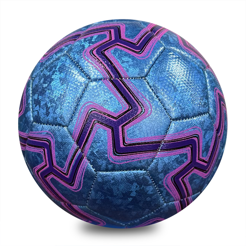 Factory Direct Wholesale Customized Size 5 Machine-Stitched PVC Footballs Durable for Stadium & Training Ground Use,Blue Arc Sports