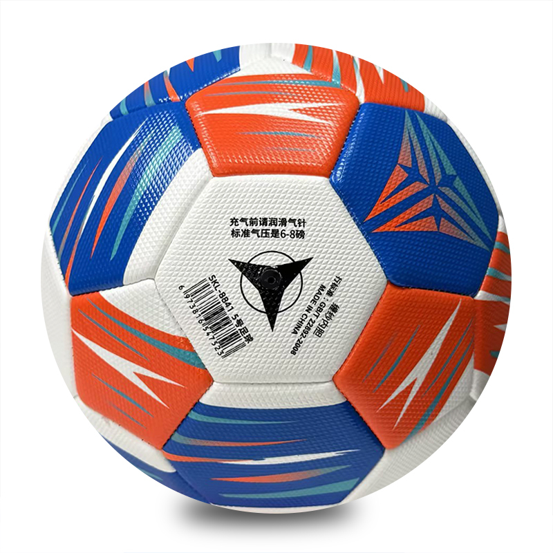 Good Quality Factory Price Students Training Custom Machine Sewing Football for Outdoor Play Soccer Professional Size 5,Blue Arc Sports