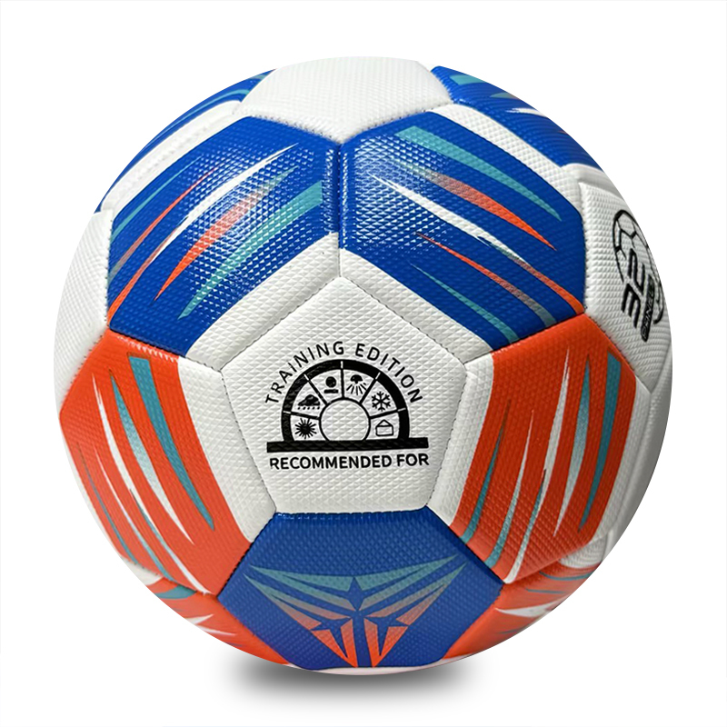 Good Quality Factory Price Students Training Custom Machine Sewing Football for Outdoor Play Soccer Professional Size 5,Blue Arc Sports